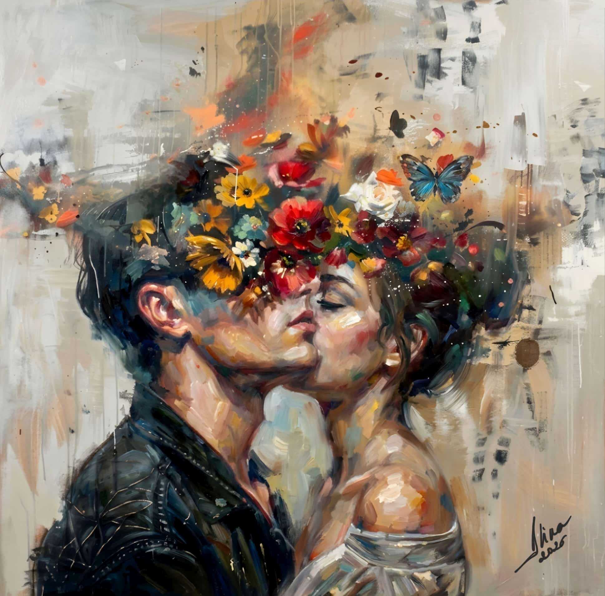 ArteDiAlina.com painting: Loving you in my mind